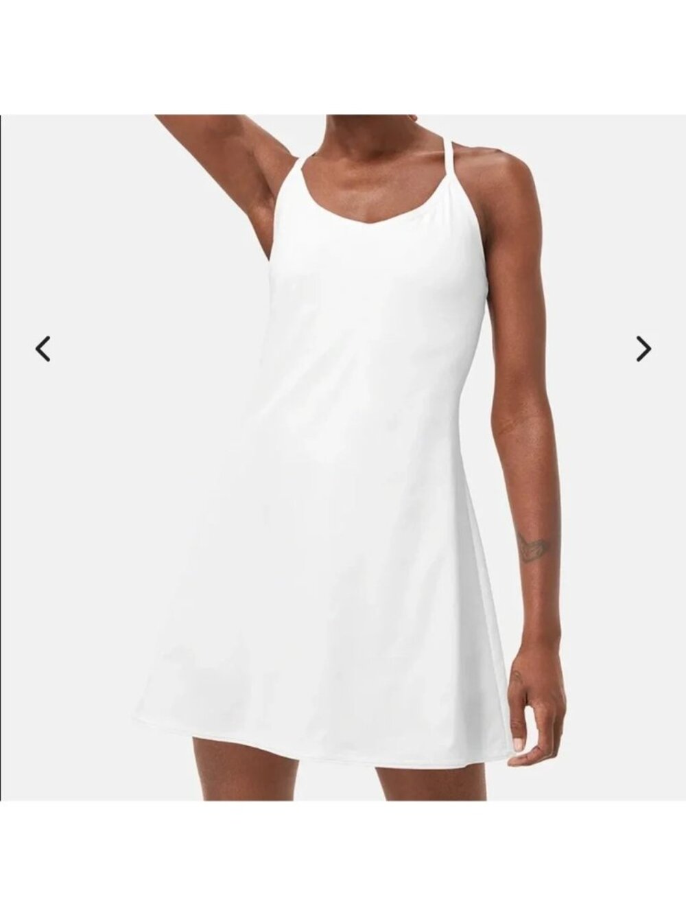 Outdoor Voices Womens White Crossback Active Dress Large